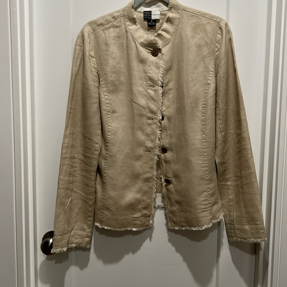 Saks 5th Avenue Threads Linen Button Front Jacket